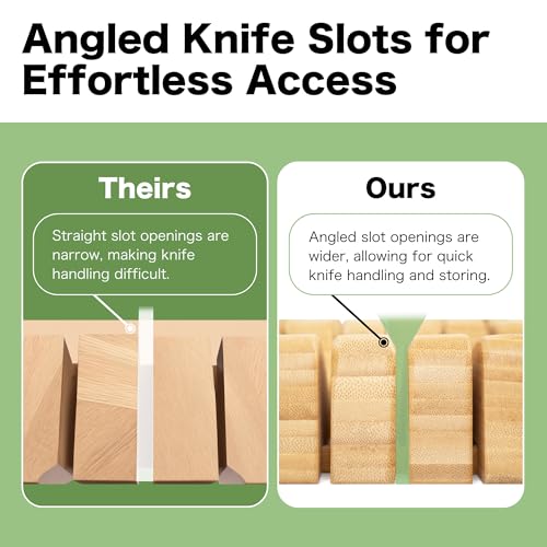 Bamboo In-Drawer Knife Block – 11 Slot, Holds 10-12 Knives - view 3