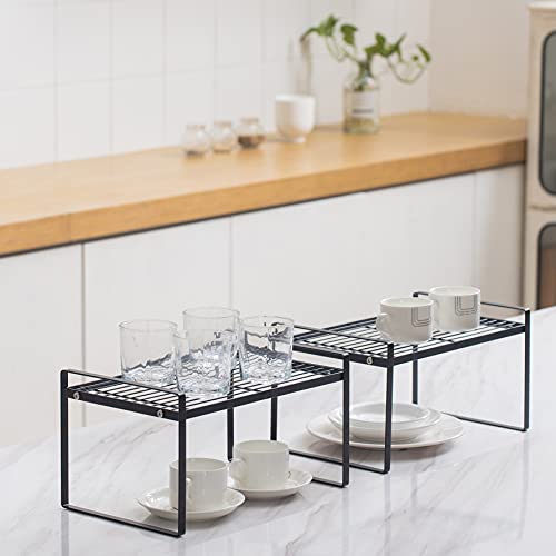 Cabinet Shelf Organizer, Pantry Shelf Rack, Black 13x8.3x7.3 - view 2