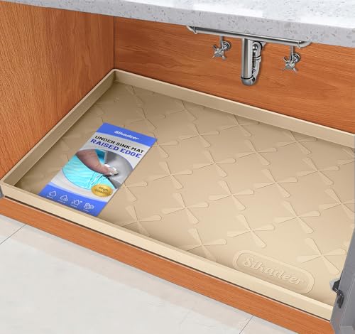 Waterproof Under Sink Mat Silicone 22"x19", Kitchen Cabinet Liner - view 3