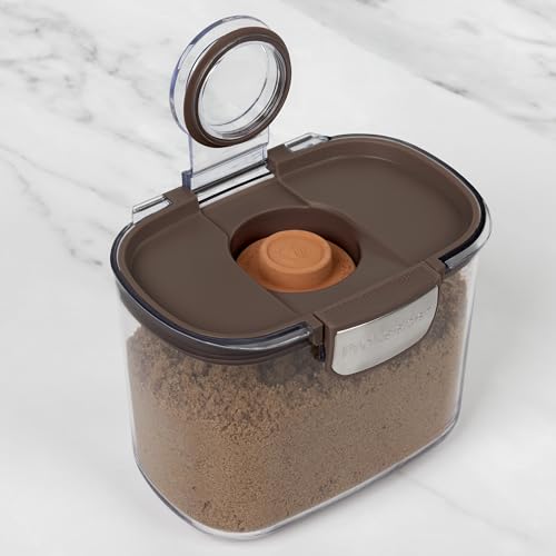 + Airtight Food Storage Container Set – Clear Plastic Flour and Sugar Canister Set with Magnetic Accessories for Kitchen Organization (Brown, 9-Piece) - view 5
