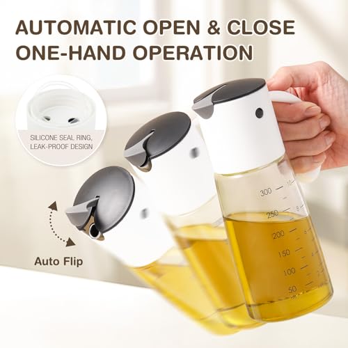 Olive Oil Dispenser Bottle Auto Flip 10 oz - view 2