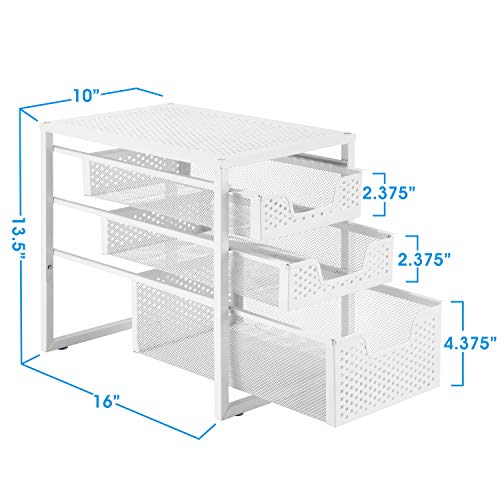 Under Sink Organizer 3-Tier with Sliding Storage Drawer - view 3