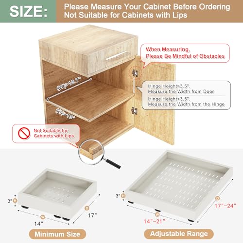 2Pc Pull out Cabinet Organizer,14"-21"W,17"-24"D,Expandable - view 2