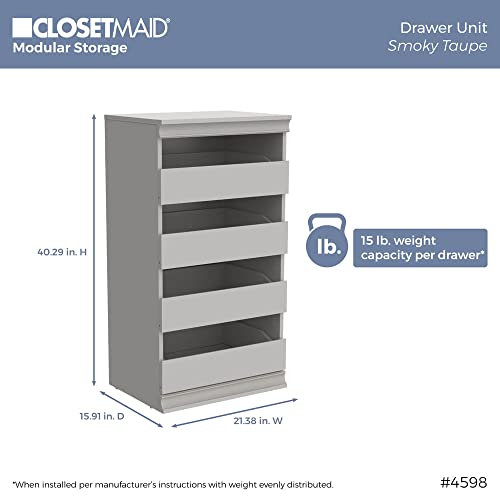 Modular Storage Closet Organizer, Taupe - view 3