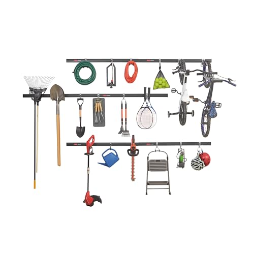 FastTrack Garage Wall-Mounted Storage System, 24-Piece Kit