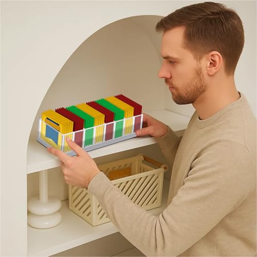 Tea Bag Organizer Holder for Kitchen Pantry Cabinet, Countertop, Tea Storage Box Station Bin Caddy Holds Beverage Bags| Sweeter| ketchup packets| Spice Pouches| Dressing Mixes - Transparent - view 6