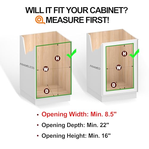 2-Tier Narrow Cabinet Pull Out Shelves, 8" W x 22" D, Chrome - view 4