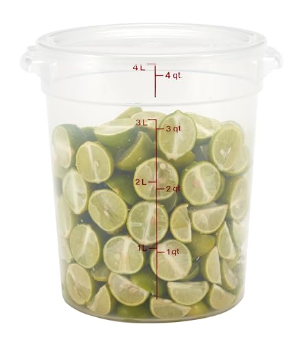 Food Storage Containers with Lids (BPA-Free) - 4 Quart - Food Grade Buckets with Lids (2 Pack) - For Dough Proofing and Brining (Translucent) - view 6