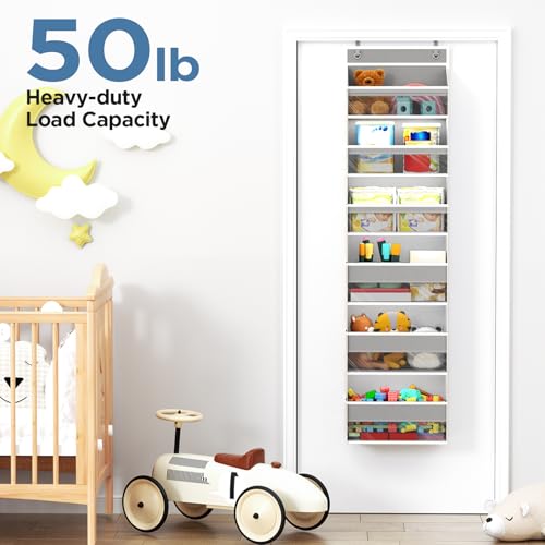 6 Tiers Over The Door Organizer, Behind The Door Storage Hanging Shelves - view 5