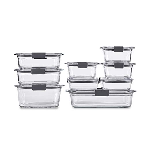 Brilliance Glass Storage Set of 9 Food Containers with Lids (18 Pieces Total), Set, Assorted, Clear & Brilliance Glass Storage 4.7-Cup Food Containers with Lids, Clear (Pack of 3) - view 2