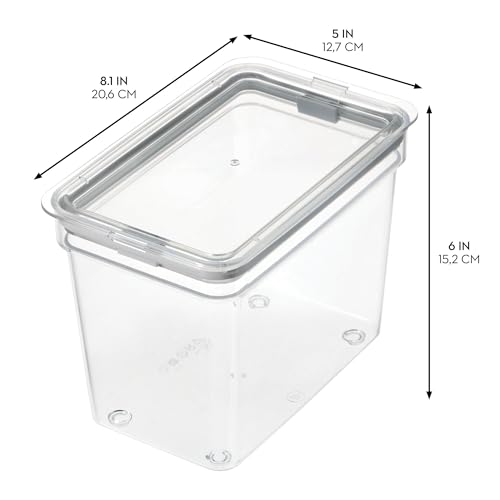 Medium Tall Dry Goods Storage Bin, Clear, 5"L x 8.1"W x 6"H - view 2