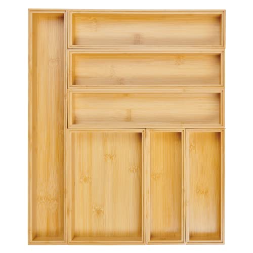 10775 Organiser System Box Insert for Drawers and Storage Box Bamboo 7 x 42 cm - view 5