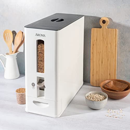 Housewares 27lbs Large Rice Dispenser, 7.25 x 16.5 x 16.5 inches, White - view 5