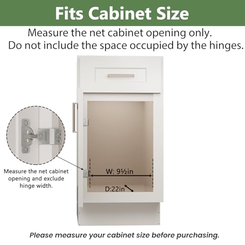 Pull Out Cabinet Organizer 9" W x 21½" D, Heavy Duty Cabinet Pull Out Shelves, Slide Out Drawers Organization for Kitchen Cabinets Bathroom - view 4
