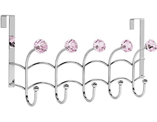 Over the Door Hooks Rack Pink Acrylic Hanger