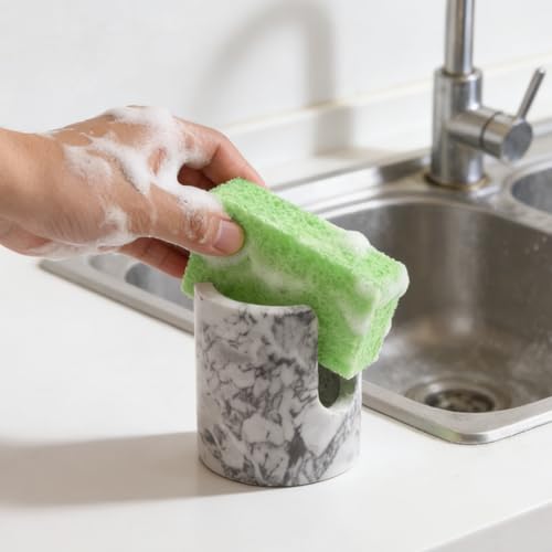 Marble Sponge Holder, Cloudy Gray - view 5