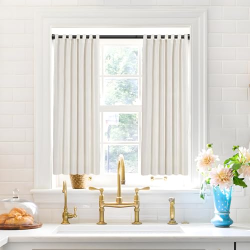 Tension Curtain Rod for Windows 16 to 26 Inch, Black - view 7