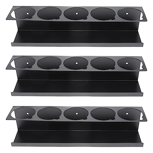 Aerosol Spray Can Holder Rack Organizer, 5 Can Spray Bottle Holder Heavy-Duty Steel Wall Mounted for Garage and Workspace, Pack of 3