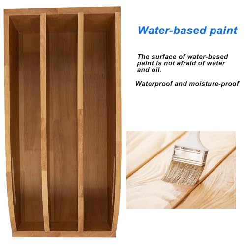 Pull Out Cabinet Organizer for Pans, Pot lid, Cookie Sheet, Cutting Board, Baking Tray, Slide Out Kitchen Cabinet Storage Organizer, 10.5''W X 21"D X 10.6"H, Wood - view 4