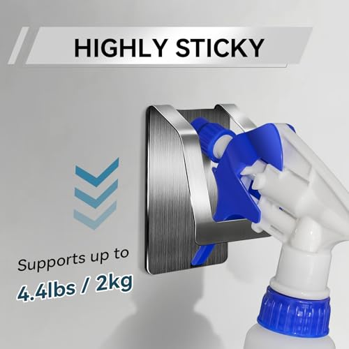 Spray Bottle Hanger Adhesive 4Pack, Silver - view 4