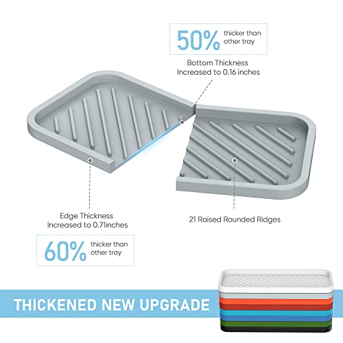 Kitchen Sink Organizer Tray,Sponge Holder for Kitchen Sink Bathroom（Grey） - view 2