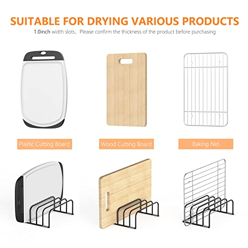 Cutting Board Storage Rack, Compact Cutting Board Organizer, Chopping Board Storage Stand Rack, Bakeware & Cookie Pan Sheets Organizer (1.0 Inch Width Slots) - view 5