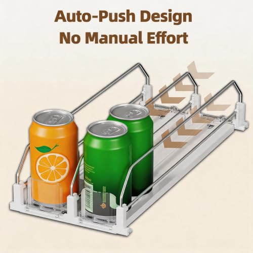 6 Row Automatic Soda Can Organizer for Refrigerator, Depth 15" - view 4