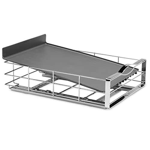 14 inch Pull-Out Cabinet Organizer, Heavy-Gauge Steel Frame, gray - view 3