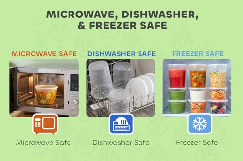 48 Sets Plastic Food Storage Deli Containers w/ Lids 16oz Pint & 32oz Quart - view 6