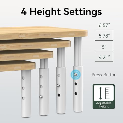Bamboo Cabinet Organizer Shelf 2 Pack, Height Adjustable - view 5