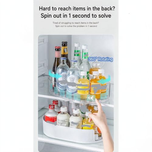 Clear Rotating Storage Organizer Tray for Kitchen Countertop - view 6