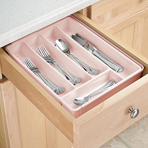 Adjustable, Expandable Plastic Kitchen Cabinet Drawer Storage Organizer Tray - for Storing Organizing Cutlery, Spoons, Cooking Utensils, Gadgets - Light Pink/Blush - view 2
