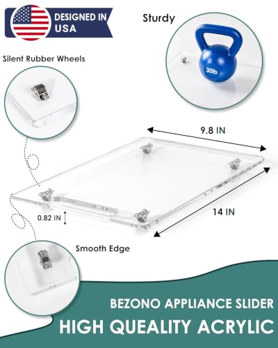 Appliance Slider – Sliding Tray for Coffee Maker, Clear Acrylic 9.8 * 14 In - view 2
