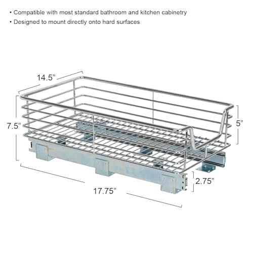 Chrome-Plated Steel Pull-Out Organizer with Artisanal Basket Detailing - view 4
