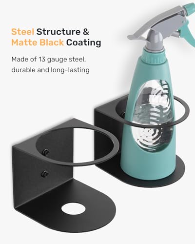 Steel Spray Bottle Holder Wall Mount 2-Pack, Fits up to 32 oz - view 4