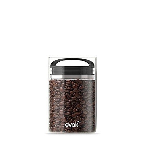 Evak Compact Glass Storage Canister, Medium, 6' x 3.75', 24oz