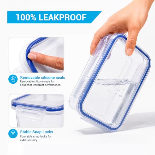 (Pack of 6) Lock & Lock Airtight Square Food Storage Container 29.41-oz / 3.68-cup - view 2