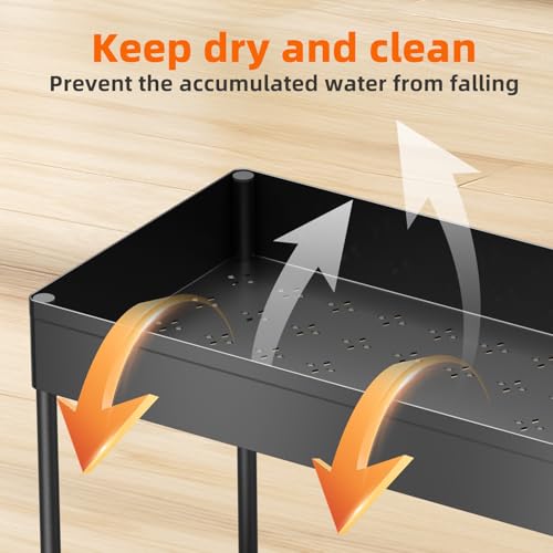 Under Sink Organizer 2 Pack, Sink Pull-Out Sliding Storage Cabinet, 2-Tier Under Shelf Organizer for Kitchen Bathroom, Black - view 5