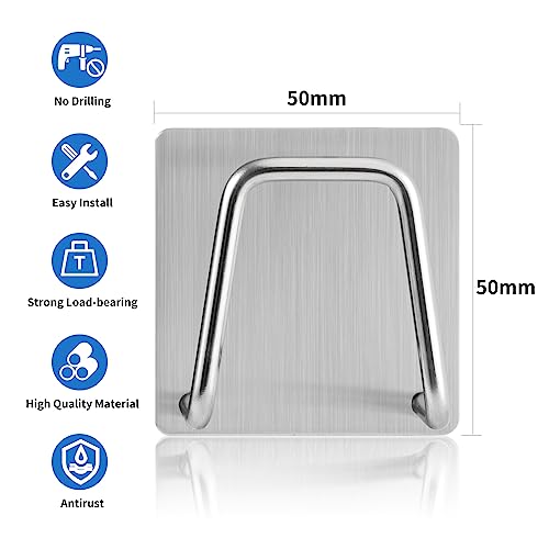 2-Pack Stainless Steel Sponge Holder for Kitchen Sink - Rustproof Brushed SUS304 Sponge Caddy Organizer, Wall/Surface Mount, Drainage Design, Clutter-Free Storage - view 2