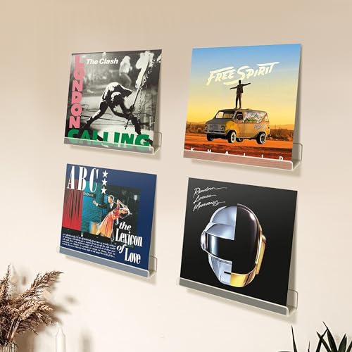 8 Pcs 12" Vinyl Record Wall Mount Shelves, Clear Acrylic Display - view 5