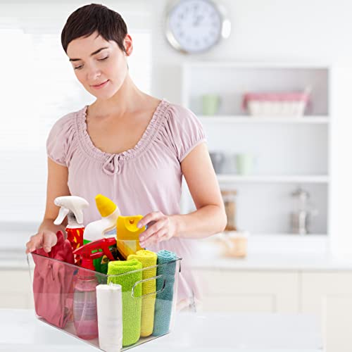 Clear Plastic Storage Bins, Pantry Organizers and Storage Containers Fridge Organizer Bins for Organizing Kitchen Cabinet Organizer Bin Bathroom Freezer Refrigerator Organization - view 3