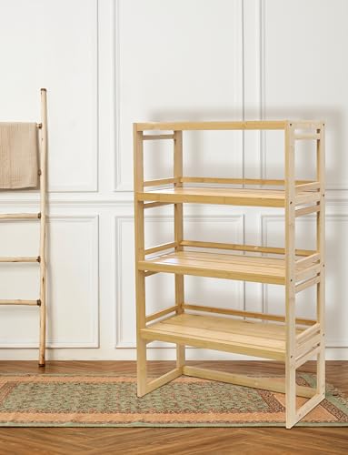 4-Tier Bamboo Storage Rack for Bathroom, Kitchen, Living Room & Closet - view 6