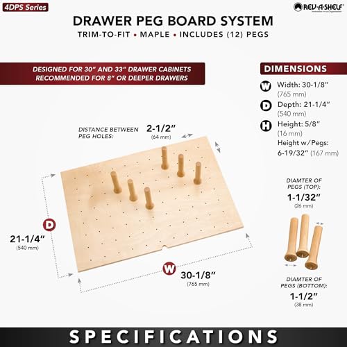 Trim to Custom Fit Wooden Pegboard Drawer Divider Organizer - view 3