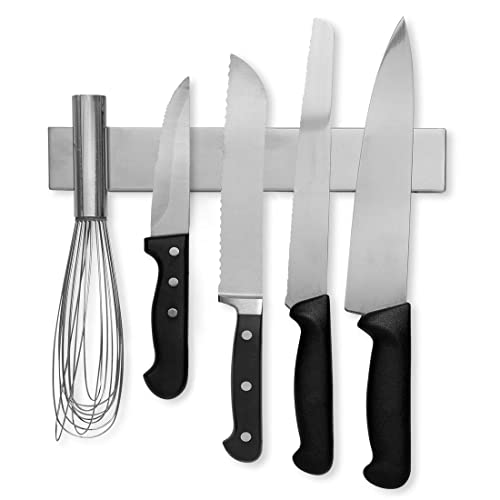 16 Inch Stainless Steel Magnetic Knife Bar with Multi-Purpose Functionality as a Knife Holder, Knife Strip, Magnetic Tool Organizer, Art Supply Organizer & Home Organizer - view 2