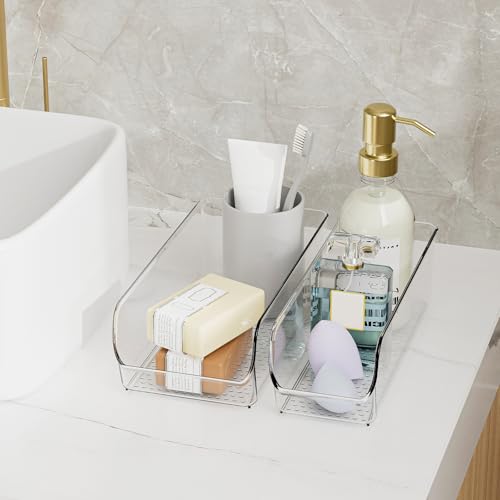 Clear Organizing Bins for Total Home Organization - Multi-Purpose Storage Solution for Pantry, Closet, Bathroom, and Kitchen (8 pack clear) - view 7