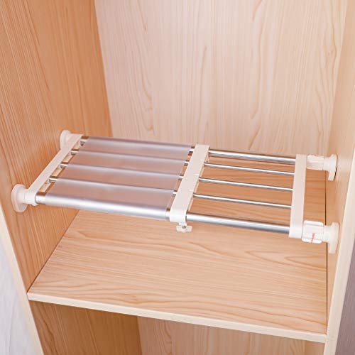Closet Tension Shelf & Rod Expandable, Adjustable Storage Rack