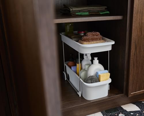 CupboardStore 2-Tier Easy-Access Wheeled Storage Caddy – Under-Sink Kitchen Organizer, Made from Recycled Plastic - view 6