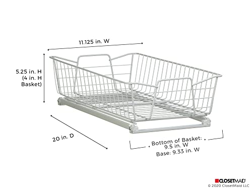 Pull Out Cabinet Organizer, Heavy Duty, Slide Out Pantry Shelves Drawers for Kitchen, Bathroom, 5.25" H x 11.13" W x 20" D, White - view 5