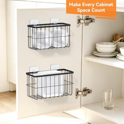 2-Pack Adhesive Cabinet Door Organizer, 5.9" Inside Cabinet Storage - view 2