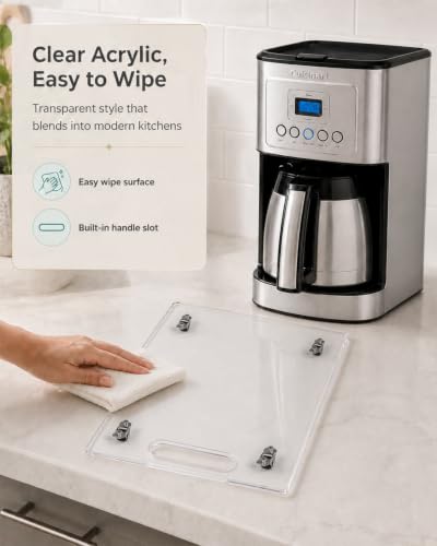 Appliance Slider – Sliding Tray for Coffee Maker, Clear Acrylic 9.8 * 14 In - view 6